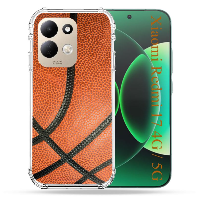 Coque Renforcée Pour Xiaomi Redmi 17 4G / 5G Sport Ballon Basket