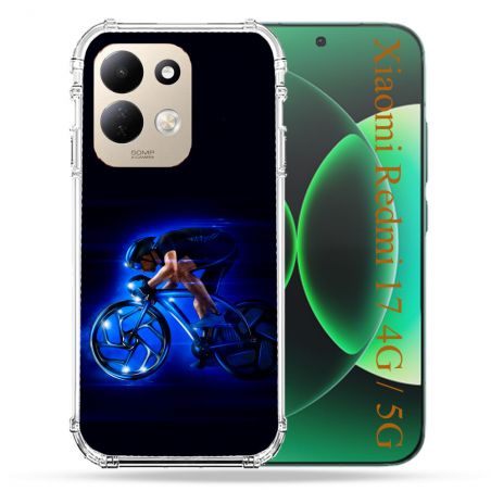 Coque Renforcée Pour Xiaomi Redmi 17 4G / 5G Sport Cyclisme Bleu