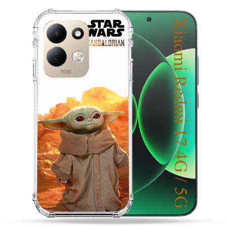Coque Renforcée Pour Xiaomi Redmi 17 4G / 5G Star Wars - Yoda bebe soleil