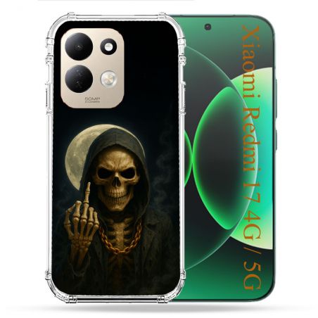 Coque Renforcée Pour Xiaomi Redmi 17 4G / 5G Tete de Mort Doigt 2026
