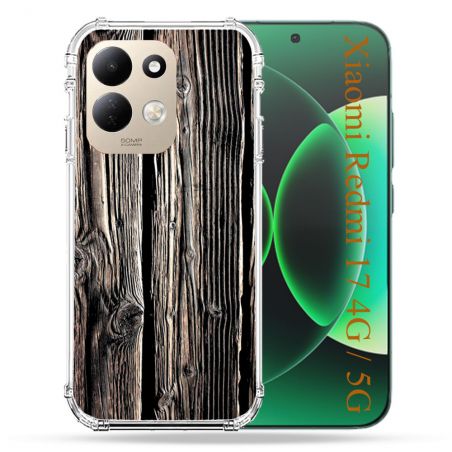 Coque Renforcée Pour Xiaomi Redmi 17 4G / 5G Texture Bois
