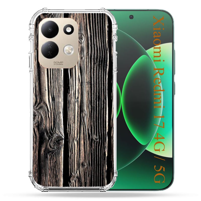 Coque Renforcée Pour Xiaomi Redmi 17 4G / 5G Texture Bois