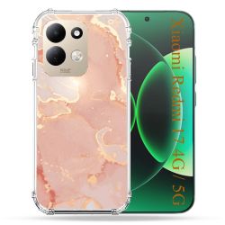 Coque Renforcée Pour Xiaomi Redmi 17 4G / 5G Texture Marbre Rose