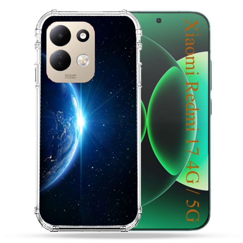 Coque Renforcée Pour Xiaomi Redmi 17 4G / 5G Univers Planete Terre