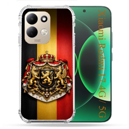 Coque Renforcée Pour Xiaomi Redmi 17 4G / 5G Voyage Drapeau Belgique