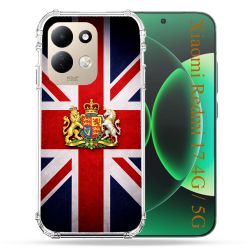 Coque Renforcée Pour Xiaomi Redmi 17 4G / 5G Voyage Drapeau Grande Bretagne UK