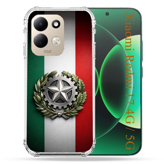 Coque Renforcée Pour Xiaomi Redmi 17 4G / 5G Voyage Drapeau Italie