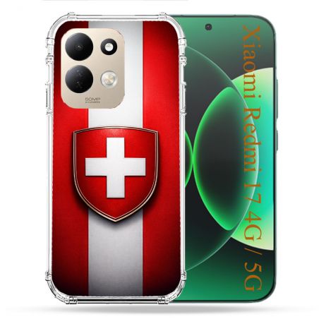 Coque Renforcée Pour Xiaomi Redmi 17 4G / 5G Voyage Drapeau Suisse
