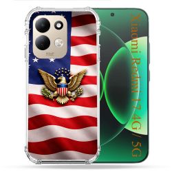 Coque Renforcée Pour Xiaomi Redmi 17 4G / 5G Voyage Drapeau USA Etats Unis