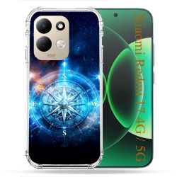 Coque Renforcée Pour Xiaomi Redmi 17 4G / 5G Voyage Rose des Vents Stellaire