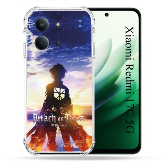 Coque Renforcée Pour Xiaomi Redmi 17C 5G Manga Attaque Titans Soleil