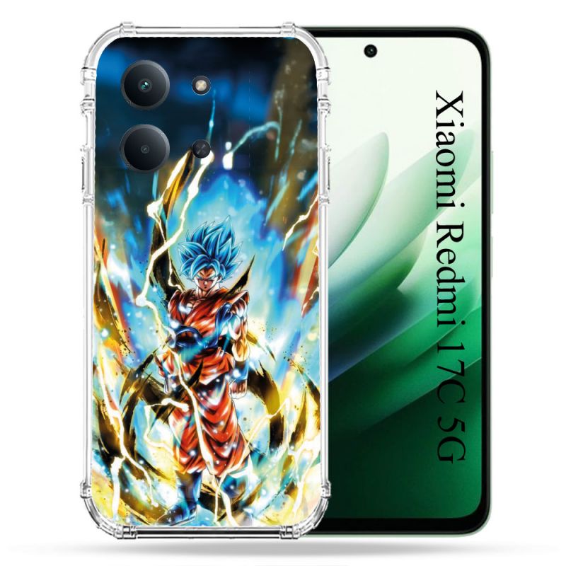 Coque Renforcée Pour Xiaomi Redmi 17C 5G Manga Dragon Ball Sangoku Blanc
