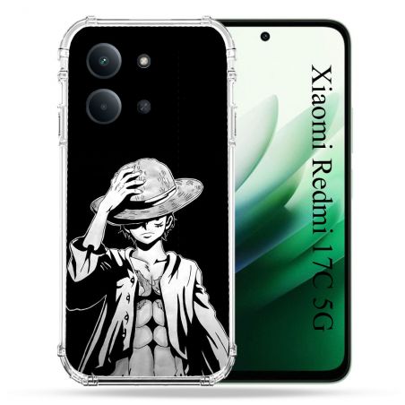 Coque Renforcée Pour Xiaomi Redmi 17C 5G Manga One Piece Luffy Noir