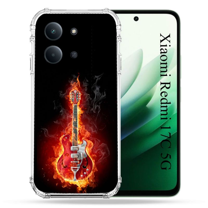 Coque Renforcée Pour Xiaomi Redmi 17C 5G Musique Guitare Electrique
