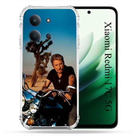 Coque Renforcée Pour Xiaomi Redmi 17C 5G Musique Johnny Hallyday Moto