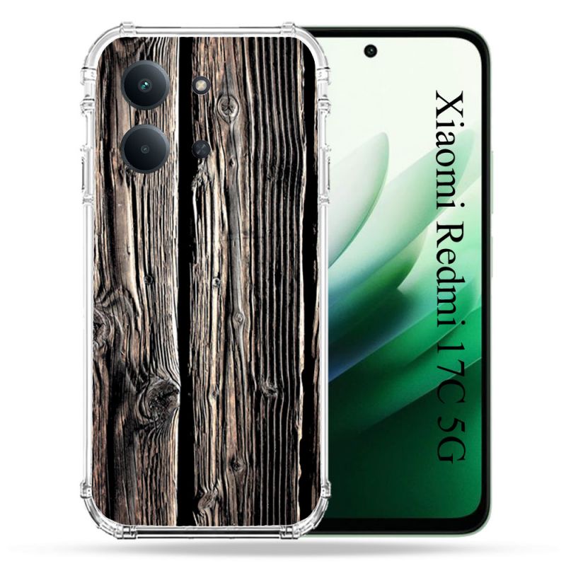 Coque Renforcée Pour Xiaomi Redmi 17C 5G Texture Bois
