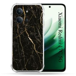 Coque Renforcée Pour Xiaomi Redmi 17C 5G Texture Marbre Noir