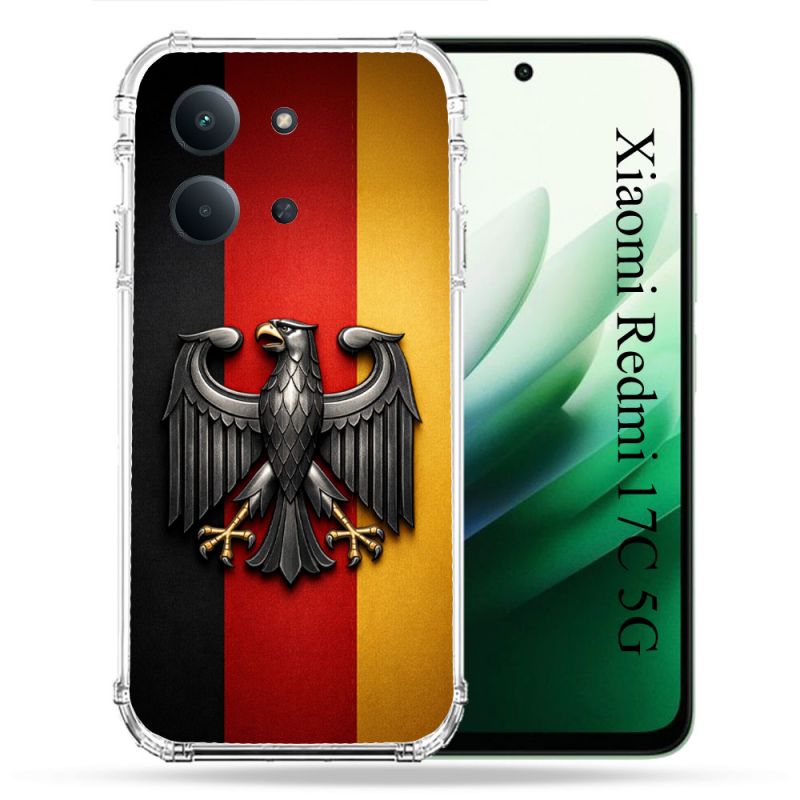 Coque Renforcée Pour Xiaomi Redmi 17C 5G Voyage Drapeau Allemagne