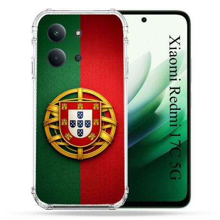 Coque Renforcée Pour Xiaomi Redmi 17C 5G Voyage Drapeau Portugal