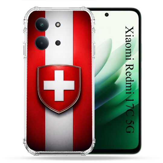 Coque Renforcée Pour Xiaomi Redmi 17C 5G Voyage Drapeau Suisse