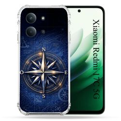 Coque Renforcée Pour Xiaomi Redmi 17C 5G Voyage Rose des Vents Marine