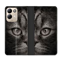 Housse Cuir Portefeuille Pour Xiaomi Redmi 17 4G / 5G Animal Chat Gris