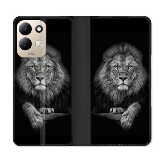 Housse Cuir Portefeuille Pour Xiaomi Redmi 17 4G / 5G Animal Lion Majestueux