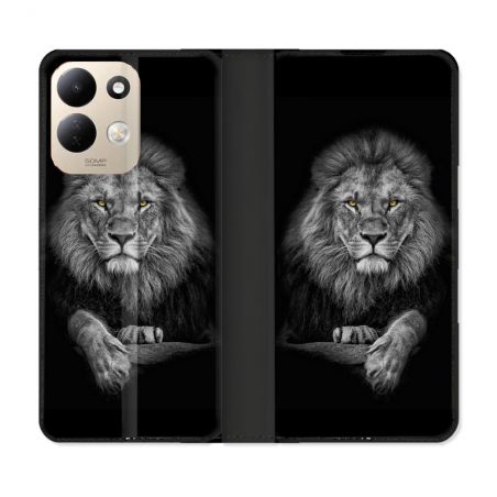 Housse Cuir Portefeuille Pour Xiaomi Redmi 17 4G / 5G Animal Lion Majestueux
