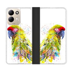 Housse Cuir Portefeuille Pour Xiaomi Redmi 17 4G / 5G Animal Perroquet Jaune