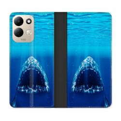 Housse Cuir Portefeuille Pour Xiaomi Redmi 17 4G / 5G Animal Requin Dent