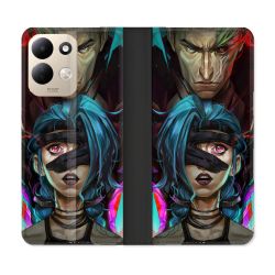 Housse Cuir Portefeuille Pour Xiaomi Redmi 17 4G / 5G Arcane Jinx Bleu