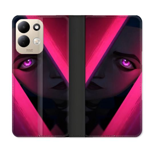 Housse Cuir Portefeuille Pour Xiaomi Redmi 17 4G / 5G Arcane Jinx Rose