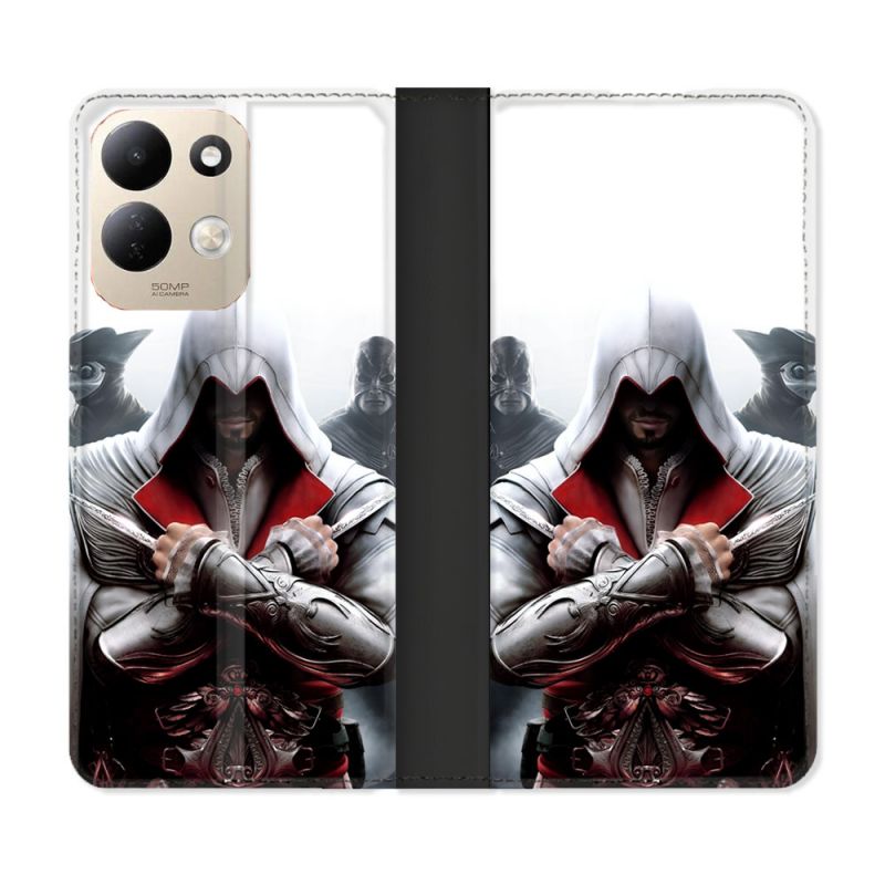 Housse Cuir Portefeuille Pour Xiaomi Redmi 17 4G / 5G Assassin Creed Mask
