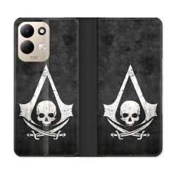 Housse Cuir Portefeuille Pour Xiaomi Redmi 17 4G / 5G Assassin Creed Tete Mort