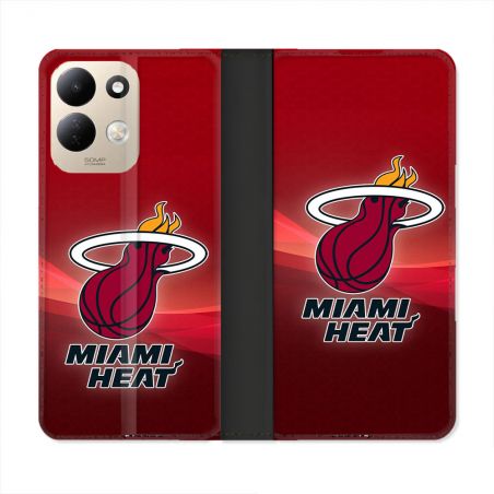 Housse Cuir Portefeuille Pour Xiaomi Redmi 17 4G / 5G Basket Miami Heat