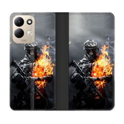 Housse Cuir Portefeuille Pour Xiaomi Redmi 17 4G / 5G Call Of Duty Squelette
