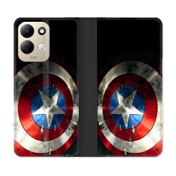 Housse Cuir Portefeuille Pour Xiaomi Redmi 17 4G / 5G Captain America Bouclier