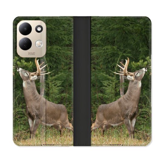 Housse Cuir Portefeuille Pour Xiaomi Redmi 17 4G / 5G Chasse Cerf
