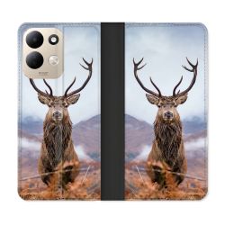 Housse Cuir Portefeuille Pour Xiaomi Redmi 17 4G / 5G Chasse Chevreuil Montagne