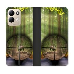 Housse Cuir Portefeuille Pour Xiaomi Redmi 17 4G / 5G Chasse Sanglier Viseur