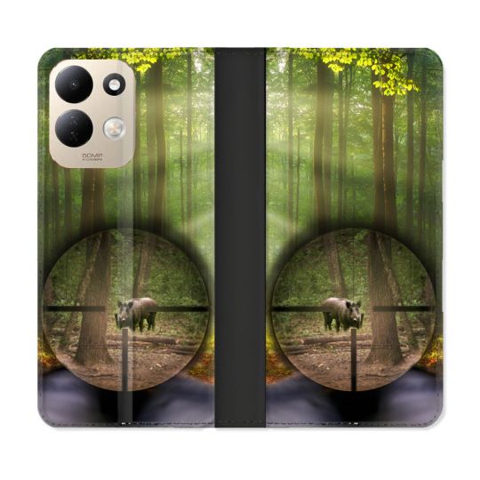 Housse Cuir Portefeuille Pour Xiaomi Redmi 17 4G / 5G Chasse Sanglier Viseur