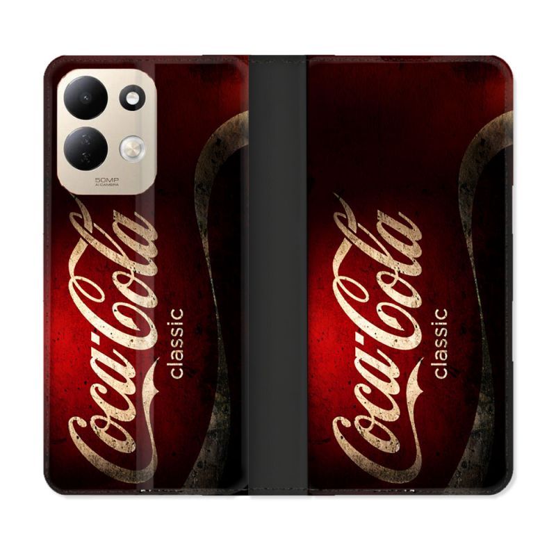 Housse Cuir Portefeuille Pour Xiaomi Redmi 17 4G / 5G Coca Cola Classique