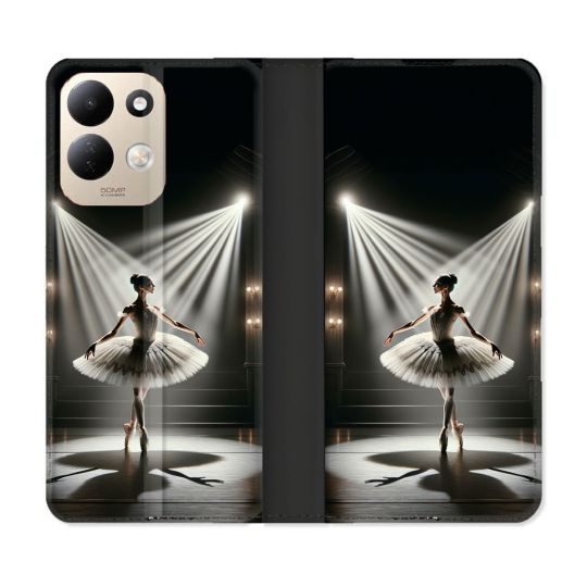 Housse Cuir Portefeuille Pour Xiaomi Redmi 17 4G / 5G Danseuse Lumière