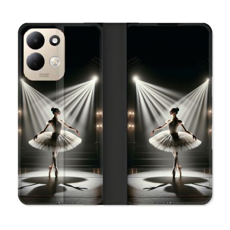 Housse Cuir Portefeuille Pour Xiaomi Redmi 17 4G / 5G Danseuse Lumière