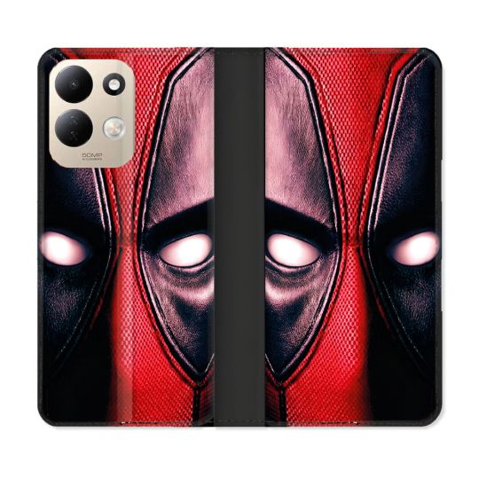 Housse Cuir Portefeuille Pour Xiaomi Redmi 17 4G / 5G Deadpool Yeux