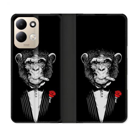 Housse Cuir Portefeuille Pour Xiaomi Redmi 17 4G / 5G Decale Singe Mafia
