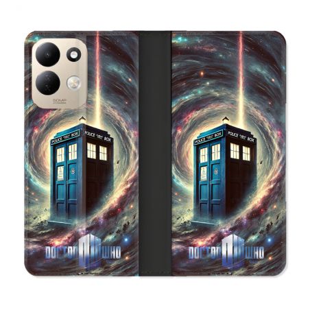 Housse Cuir Portefeuille Pour Xiaomi Redmi 17 4G / 5G Dr Who Tardis Univers
