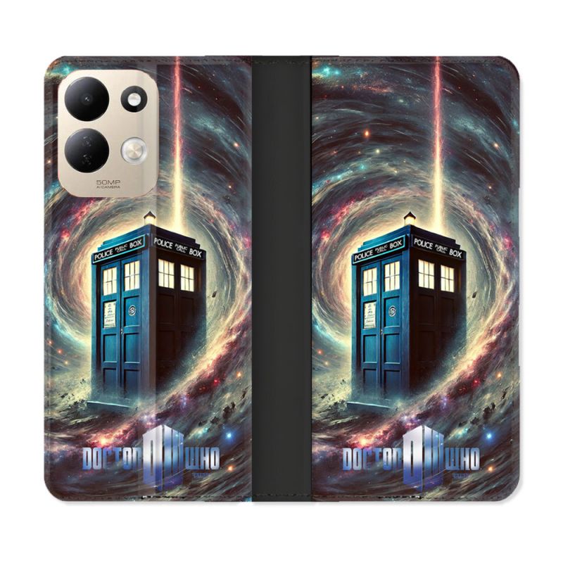 Housse Cuir Portefeuille Pour Xiaomi Redmi 17 4G / 5G Dr Who Tardis Univers