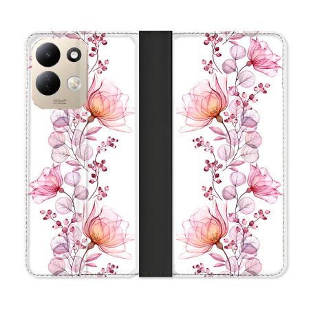 Housse Cuir Portefeuille Pour Xiaomi Redmi 17 4G / 5G Fleur Eclosion