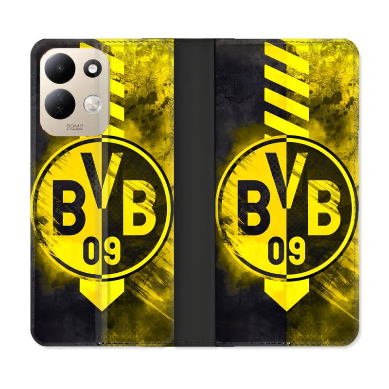 Housse Cuir Portefeuille Pour Xiaomi Redmi 17 4G / 5G Foot Dortmund
